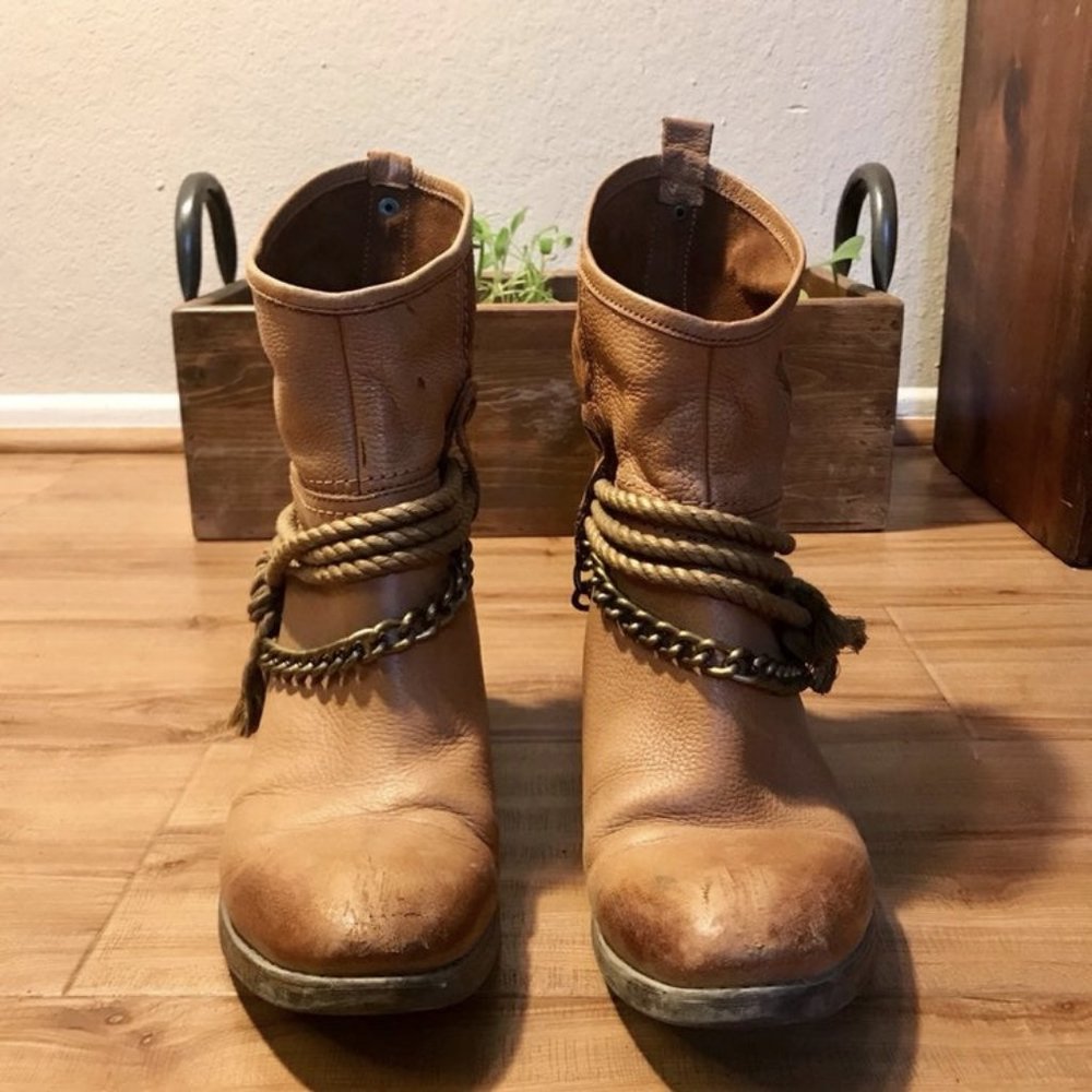 Friitala Leather Boho Boots